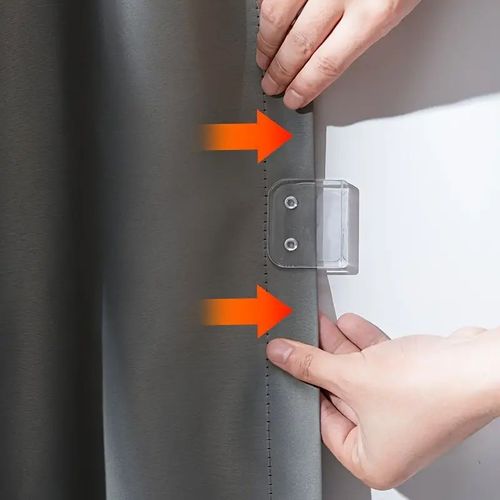 Clips bloque rideau douche Lot de 2 Transparent
