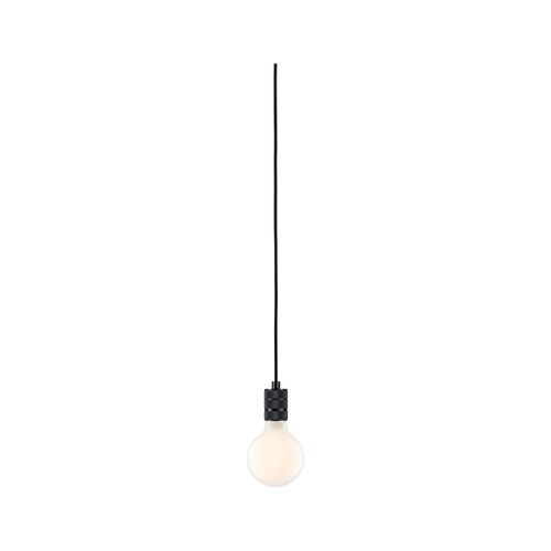 Suspension Neordic Tilla Avec Prise Max20w E27 Noir Graphite 230v Tissu/Mét