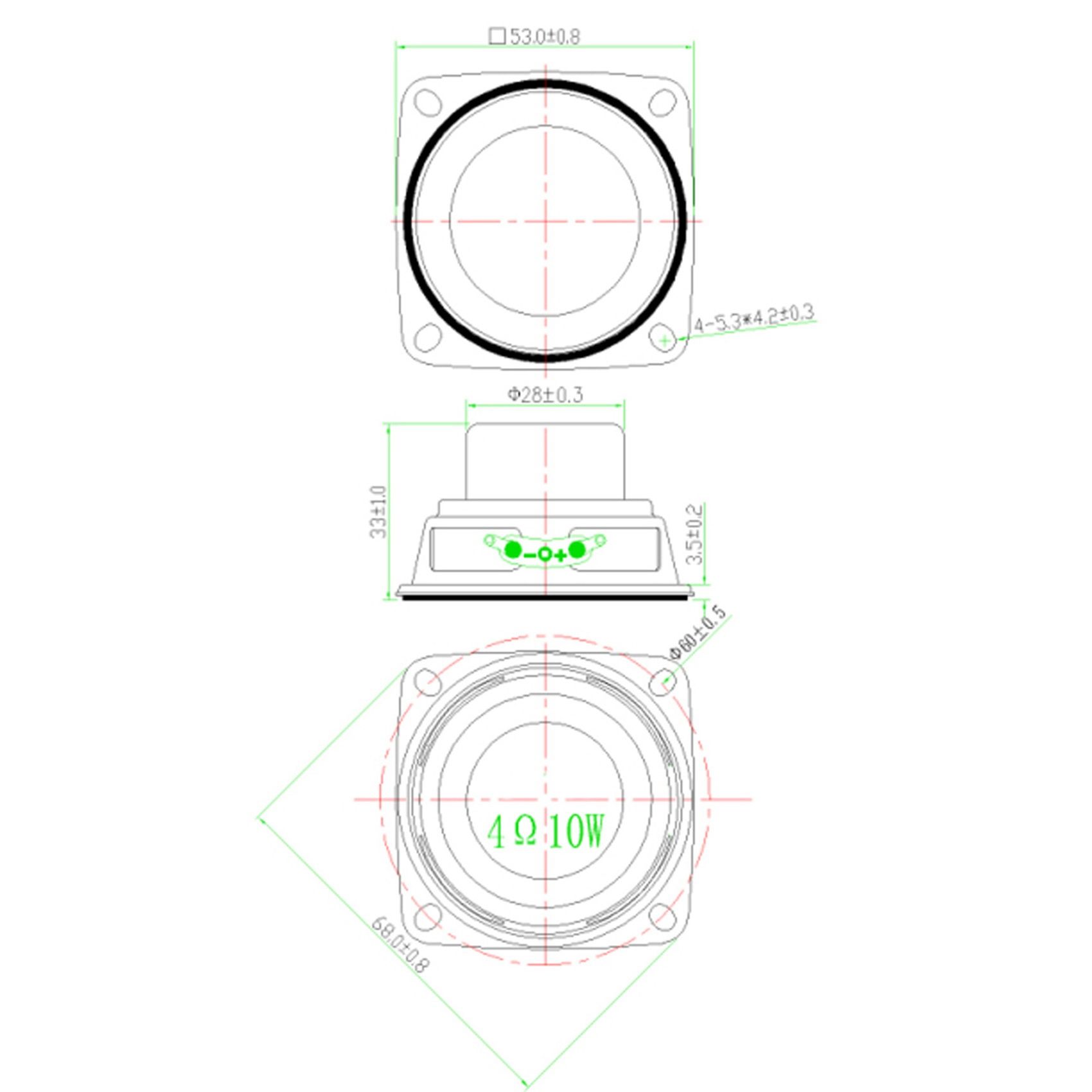 2 PiCes Haut-Parleur Audio 4? 10W 53Mm 2 Pouces B... - 6