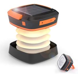 Lampe Solaire LED Pliable + Rechargeable Par USB de Camping 5 en 1 