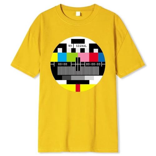 T-Shirt Décoré De La Mire Tv, T-Shirt Hommes. Plusieurs Tailles Et Coloris Disponibles