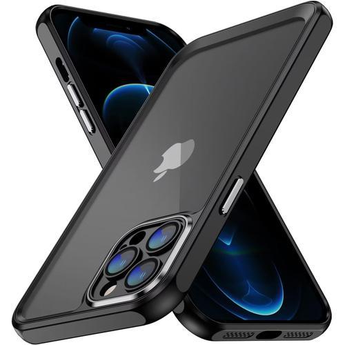 Coque Iphone 15 Pro Max Etui Antichoc Clear Silicone Mince Housse Avec Protection D'objectif D'appareil Photo Case De Résistant Aux Choc Transparente Noir