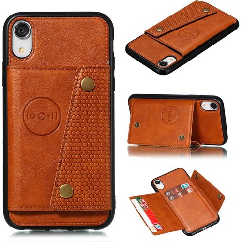 Pour Apple Iphone Xs Max Coque Pour Apple Iphone Xs Max Coque De Téléphone Case Cover Design De La Carte + Support Pour Téléphone Portable Xll-Sk Brown