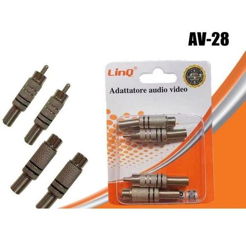 Trade Shop - Set 4 Adaptateurs De Cable Coaxial Audio Video Connecteurs Bnc Rca A Vis Av-28