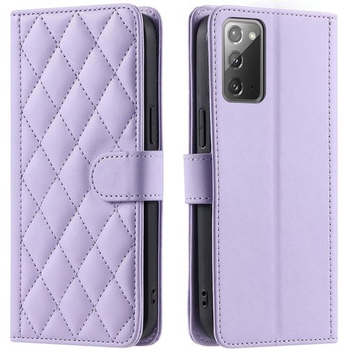 Pour Samsung Galaxy Note20 Coque Pour Galaxy Note20 Housse De Téléphone Case Cover Cuir Pu + Coque Intérieure En Tpu Pourpre
