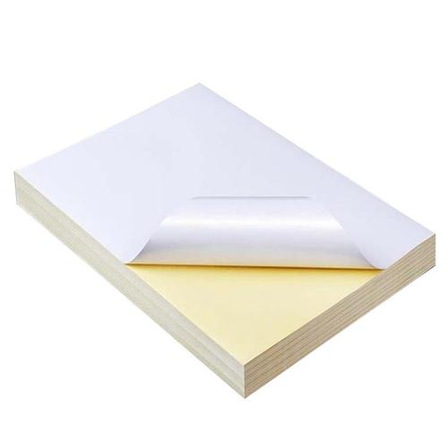 50 Feuilles A4 Blanc Auto-Adhésif Étanche Autocollant Étiquette Papier De Surface Brillant Pour Copieur D'imprimante À Jet D'encre