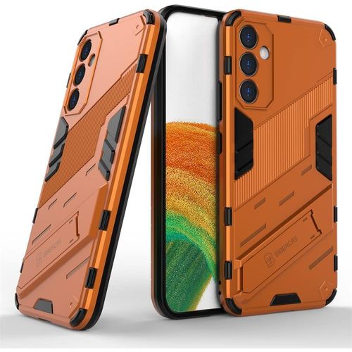 Coque Pour Samsung Galaxy A34 5g Coque Pc Anti-Rayures+Protection Intérieure En Tpu Antichoc+Housse De Arrière Antichoc Avec Fonction De Support Étui Étui Pour Samsung Galaxy A34 5g-Orange