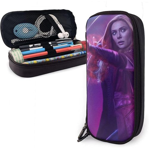 Avengers Trousse À Crayons En Cuir Trousse À Crayons Sac De Papeterie Bureau Boîte De Rangement Portable Boîte À Cosmétiques Dossier