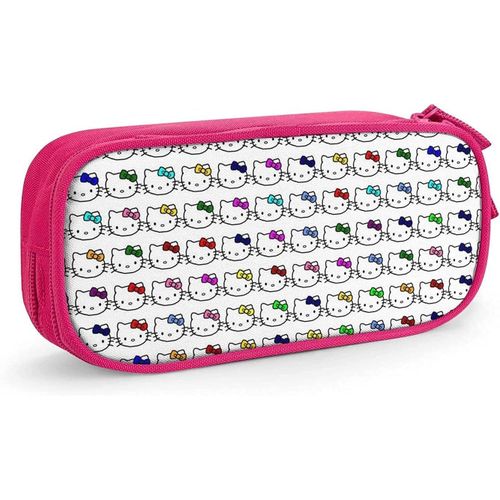 Dessin Animé Hello Kitty Trousse À Crayons Mignon Fermeture Éclair Stylo Sac De Rangement Étudiants Crayon Boîte Support Organisateur De Pièces Filles Garçons Pencase Rose-Rose