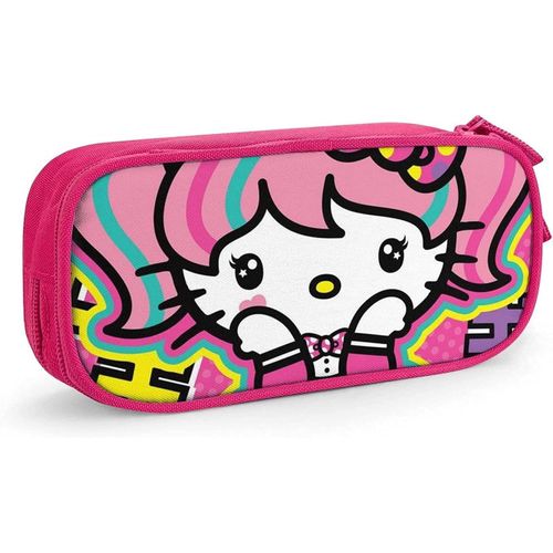 Dessin Animé Hello Kitty Trousse À Crayons Mignon Fermeture Éclair Stylo Sac De Rangement Étudiants Crayon Boîte Support Organisateur De Pièces Filles Garçons Pencase Rose-Rose