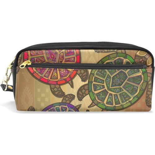 Fermeture Éclair Pour Étudiant Fille Garçon Enfants Nouveauté Cosmétique Maquillage Trousse Stylo Stationnaire Sac Pochette Bourse Tribal Océan Animal Tortue