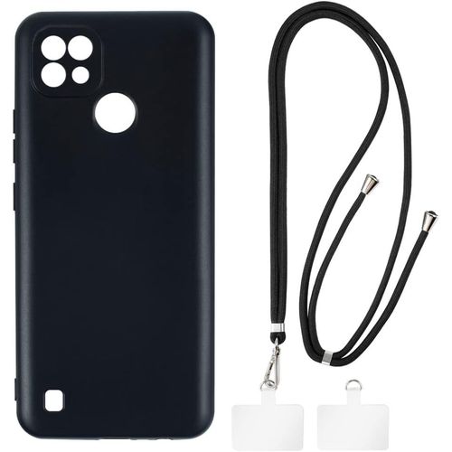 Oppo Realme C21 Coque + Lanière Universelle Pour Téléphone Portable, Cou / Bandoulière En Silicone Tpu Coque Bumper Shell Pour Oppo Realme C21 16,5 Cm