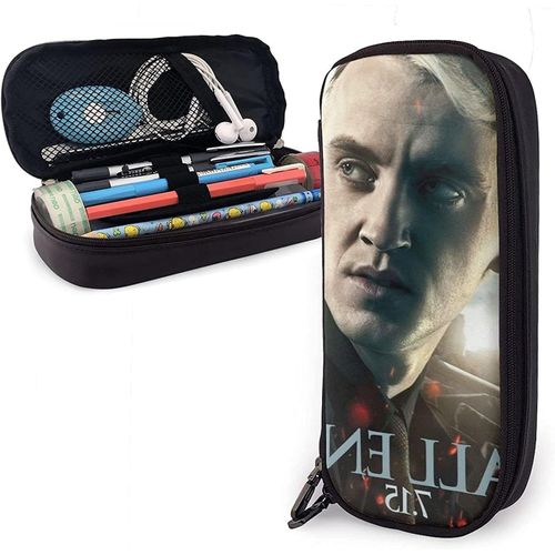 Harry Potter Draco Malfoy Trousse À Crayons En Cuir Unique Trousse À Crayons Sac De Papeterie Bureau Boîte De Rangement Portable Dossier De Boîte À Cosmétiques