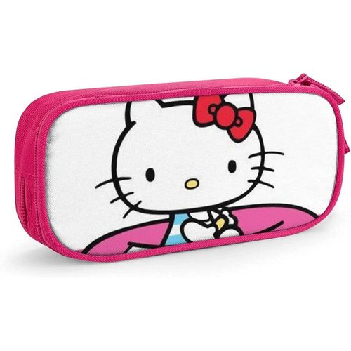 Hello Kitty ? Trousse À Crayons Avec Fermeture Éclair, Sac De Rangement Pour Stylos, Étudiants, Support De Boîte À Crayons, Organisateur De Pièces De Monnaie, Étui À Crayons Pour Filles Et Garçons, Rose-Rose