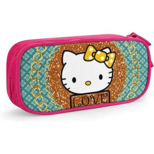 Hello Kitty ? Trousse À Crayons Avec Fermeture Éclair, Sac De Rangement Pour Stylos, Étudiants, Support De Boîte À Crayons, Organisateur De Pièces De Monnaie, Étui À Crayons Pour Filles Et Garçons, Rose-Rose