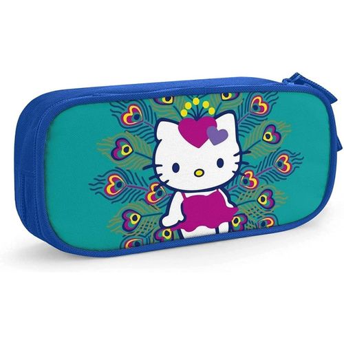 Hello Kitty Trousse À Crayons Mignon Fermeture Éclair Stylo Sac De Rangement Étudiants Crayon Boîte Support Organisateur De Pièces Filles Garçons Pencase Rose-Bleu