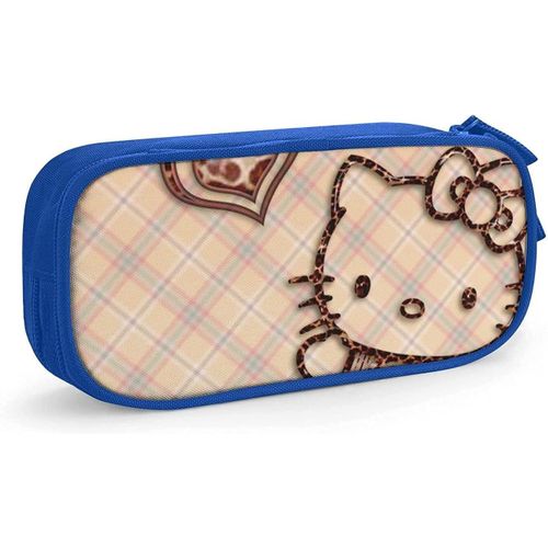 Hello Kitty Trousse À Crayons Mignon Fermeture Éclair Stylo Sac De Rangement Étudiants Crayon Boîte Support Organisateur De Pièces Filles Garçons Pencase Rose-Bleu