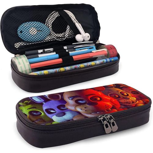 Hirola Trousse À Crayons Five Nights At Freddy's Trousse À Crayons Haute Capacité Organiseur De Papeterie Trousse De Maquillage Cosmétique Multifonction Noir Taille Unique