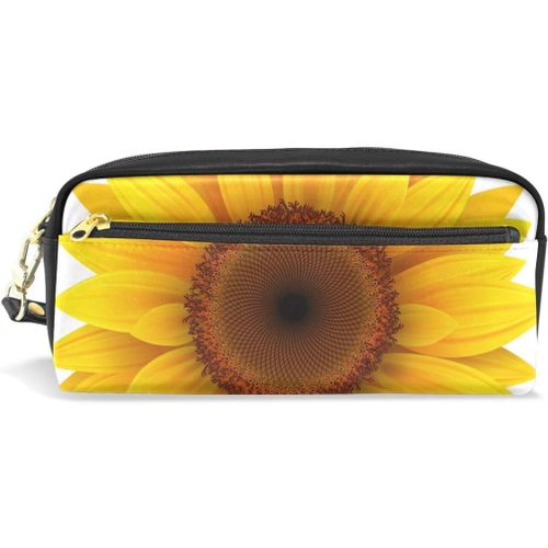 Pochette À Fermeture Éclair, Sac À Main Pour Stylos, Papeterie, Oiseau Pour Étudiant, Fille, Garçon, Enfants, Mignon, Floral, Tournesol, Trousse À Crayons, Trousse De Maquillage Cosmétique