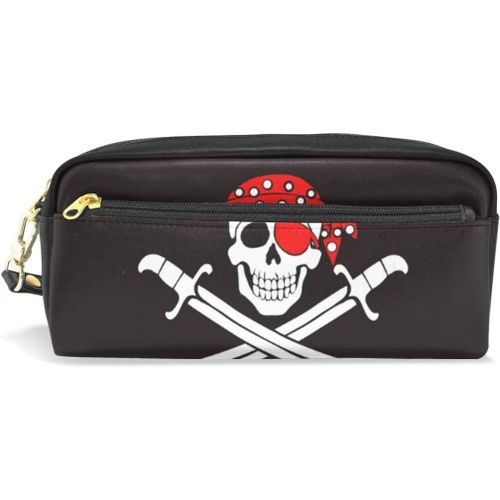 Pochette Sac À Main Cosmétique Maquillage Sac Fermeture Éclair Trousse Stylo Stationnaire Sac Jolly Roger Pirate Drapeau Squelette Crâne Pour Étudiant Garçon Fille Golf