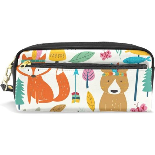 Pochette Sac À Main Cosmétique Maquillage Sac Fermeture Éclair Trousse Stylo Papeterie Sac Mignon Animal Renard Ours Papillon Pour Étudiant Fille Garçon Enfants Golf