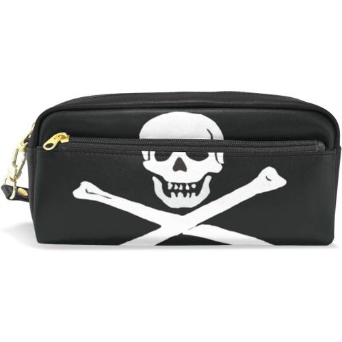 Pochette Zippée Sac À Main Animal Jolly Roger Pirate Drapeau Crâne Squelette Pour Étudiant Garçon Fille Stylo Sac De Papeterie Trousse De Maquillage Cosmétique Trousse À Crayons