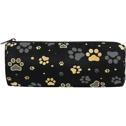 Pour Étudiant Garçon Fille Trousse À Crayons Or Chien Patte Impression Animal Dessin Animé Stylo Stationnaire Sac Cosmétique Trousse De Maquillage Étui À Lunettes Pochette À Fermeture Éclair Sac À Main Hipster