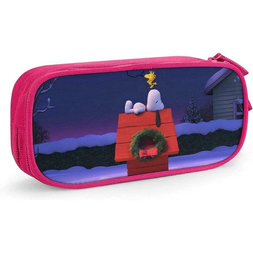 Snoopy ? Trousse À Crayons À Fermeture Éclair, Sac De Rangement Pour Stylos, Étudiants, Support De Boîte À Crayons, Organisateur De Pièces De Monnaie, Étui À Crayons Pour Filles Et Garçons, Bleu-Rose