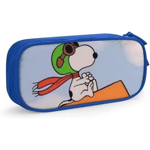 Snoopy ? Trousse À Crayons À Fermeture Éclair, Sac De Rangement Pour Stylos, Étudiants, Support De Boîte À Crayons, Organisateur De Pièces De Monnaie, Étui À Crayons Pour Filles Et Garçons, Noir-Bleu