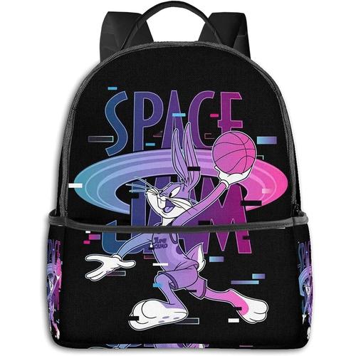 Space Jam Sac à Dos Unisexe Business Work School School Bag Sac à Dos adapté à l'école Ordinateur Portable Voyage Loisirs Backpack-v49
