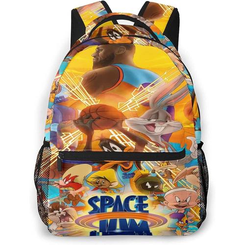 Space Jam Sac à Dos Unisexe Business Work School School Bag Sac à Dos adapté à l'école Ordinateur Portable Voyage Loisirs Backpack-v35