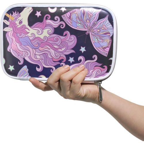 Stylo Stationnaire Sac Bulldog Fermeture Éclair Cosmétique Maquillage Sac Violet Licorne Papillon Étoile Pour Étudiant Fille Garçon Enfants Pochette Sac À Main Trousse À Crayons