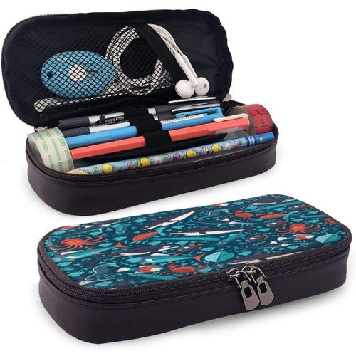 Trousse À Crayons Anime Movie Tangled Trousse À Crayons En Cuir Pu Étuis À Stylos Porte-Pochette Papeterie Cosmétique Sac À Double Fermeture Éclair Pour Igh/Moyen/Junior/Élémentaire/Enfants D'âge Préscolaire/Étudiant