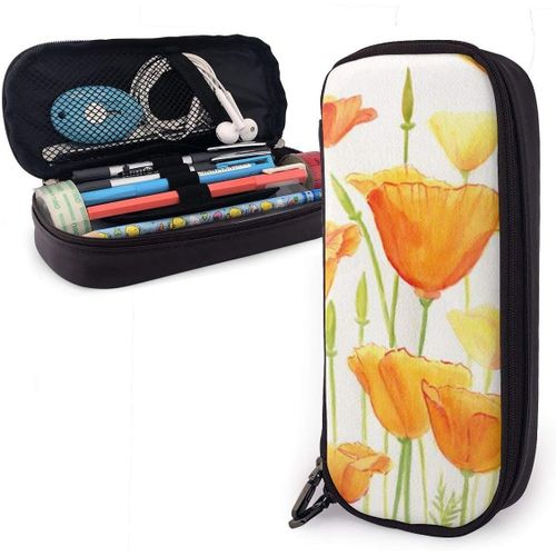 Chatty Trousse À Crayons En Cuir Avec Motif De Tête De Mort En Forme De Lapin ? Trousse Multifonction Pour Crayons Et Stylos