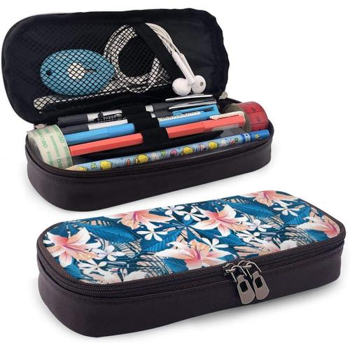 Dala Trousse À Crayons En Cuir Avec Motif De Cheval - Multifonction - Pour Crayons Et Stylos