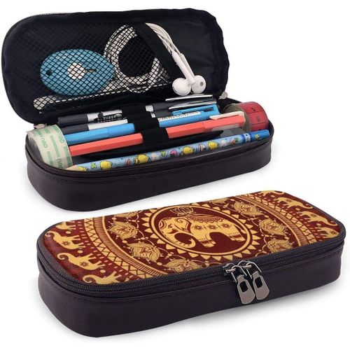 Fournitures De Bureau Écriture Trousses Synthetic Leather Pencil Case Cute Koala Heat Print Pen Pouch Holder Zipper Pen Pouch Pencil Holder Case For School Work Office
