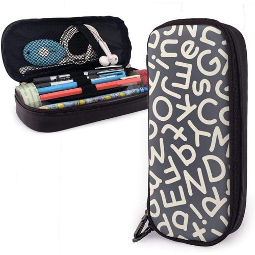 Trousse À Crayons Colorée En Forme D'abeille - En Cuir Imprimé - Multifonction - Pour Crayons Et Stylos