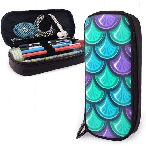 Trousse À Crayons En Cuir Avec Motif De Cheval Amérindien - Organiseur Multifonction Pour Crayons Et Stylos