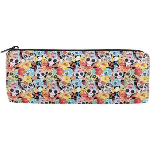 Trousse À Crayons En Cuir Durable Avec Fermeture Éclair Pour L'école Et Le Bureau Motif Cheval Volant