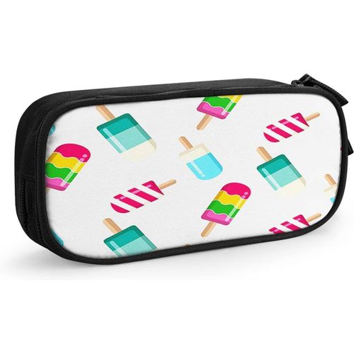 Trousse À Crayons En Cuir Durable Avec Fermeture Éclair Pour L'école Et Le Bureau Motif Forêt De Pin Avec Ours