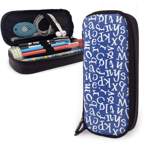 Trousse À Crayons En Toile Motif Cheval Zébré Et Fleurs Rose 21 X 5,5 X 5 Cm