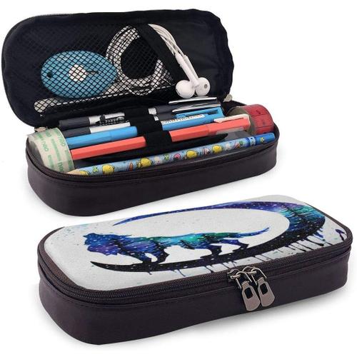 Trousse Inazuma Eleven Trousse À Crayons En Cuir Pu Étuis À Stylos Porte-Pochette Papeterie Cosmétique Sac À Double Fermeture Éclair Pour Igh/Moyen/Junior/Élémentaire/Enfants D'âge Préscolaire/Étudiant-3lw