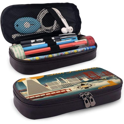 Fournitures De Bureau Écriture Trousses Astronaut Panda Pencil Case Holder Large Capacity Pencil Pouch Stationery Organizer With Zipper For School Office,Multifunction Cosmetic Makeup Bag
