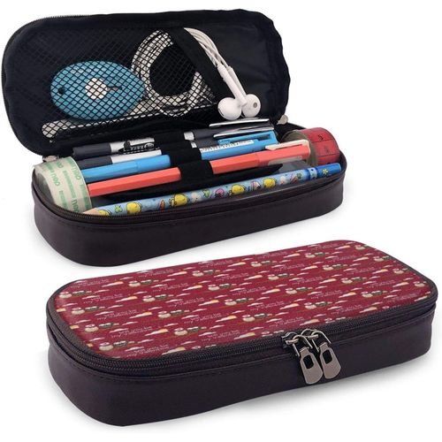 Fournitures De Bureau Écriture Trousses Purple Floral Vintage Paris Eiffel Tower Pencil Case Holder Large Capacity Pencil Pouch Stationery Organizer With Zipper For School Office,Multifunction Cosmeti