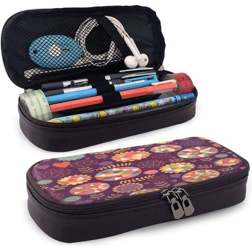 Little Koala Grande Trousse En Cuir Durable Avec Fermeture Éclair Pour L'école Et Le Bureau