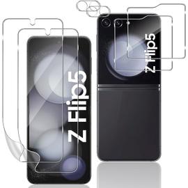 Protecteur d'écran Z Flip 5, 3 Pack Protecteur d'écran arrière + Protecteur  de caméra, Protecteur d'écran HD Clear pour Samsung Galaxy Z Flip 5
