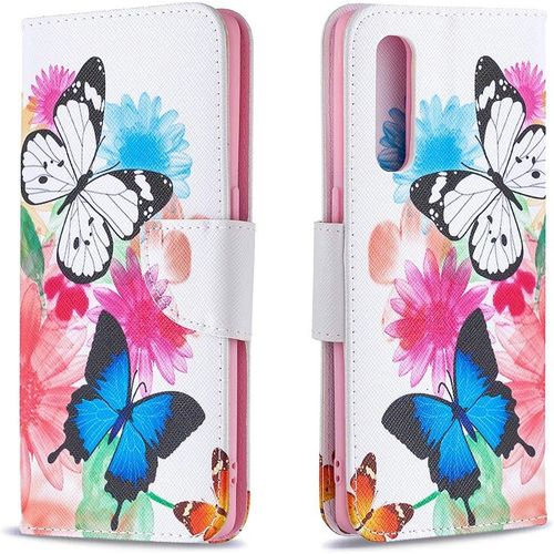Pour Oppo Find X2 Neo Case Portefeuille En Cuir Coque Flip Folio Housse Protection Motif Papillon Couleur Bookstyle Cover Magnétique Avec Stand Et Cartes Pour Oppo Find X2 Neo