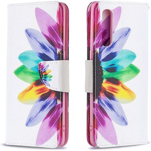 Pour Oppo Find X2 Neo Case Portefeuille Housse Pour Oppo Find X2 Neo Coque Flip Housse En Pu Cuir Protection Motif Tournesol Folio Cover Avec Stand Et Cartes Magnétique Case