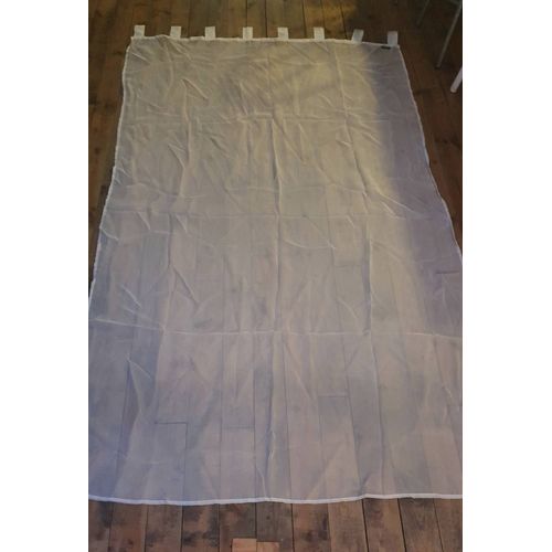 Rideau Voilage Blanc Transparent Atmosphera 140 X 240 Cm