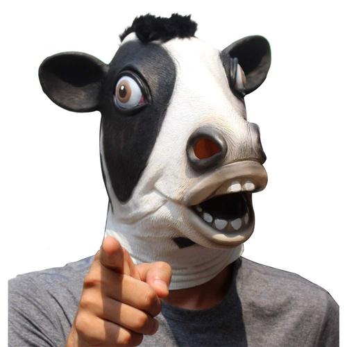 Masque D'animal De F¿ºte Effrayant, T¿ºte De Vache, Mascarade Amusante Pour Adultes, D¿¿Guisement De Masques De Vache (Noir)
